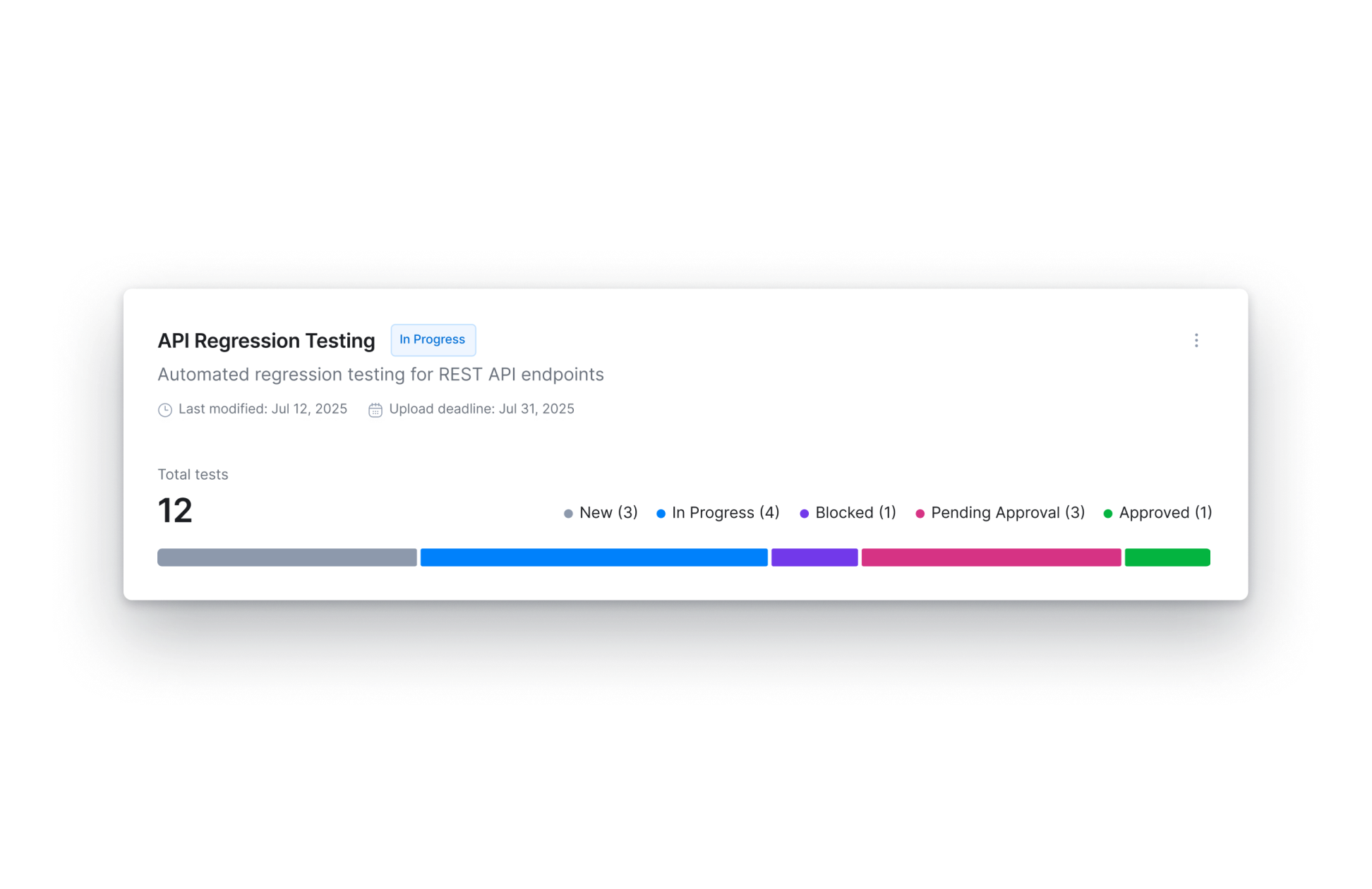 Test Hub dashboard — enterprise testing workflows with AI assistant
